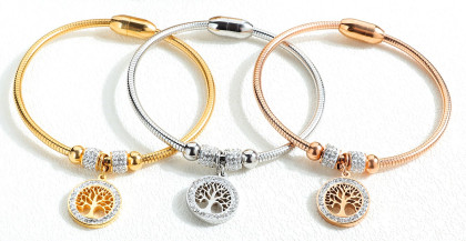 Elegantní pevný náramek strom života JCFGH925