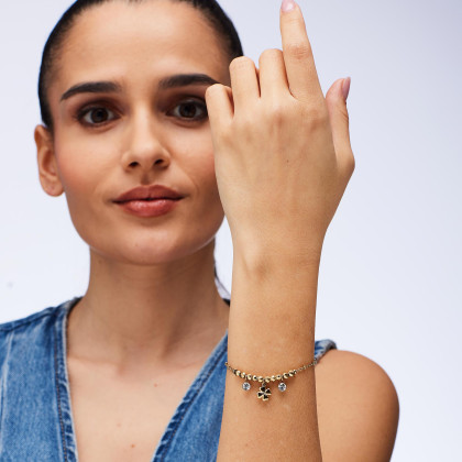 Moderní náramek z chirurgické oceli zlatý Brosway CHAKRA BHKB266