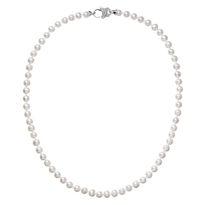 stříbrný náhrdelník s perlami 22002.1