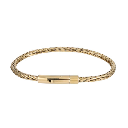 Stylový pozlacený náramek z chirurgické oceli BSS917GD