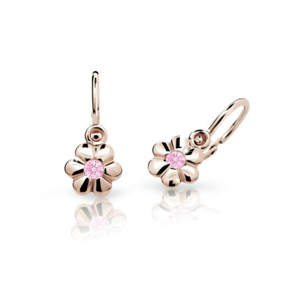 Dětské náušnice zlaté Cutie Jewellery C1736R-Pink