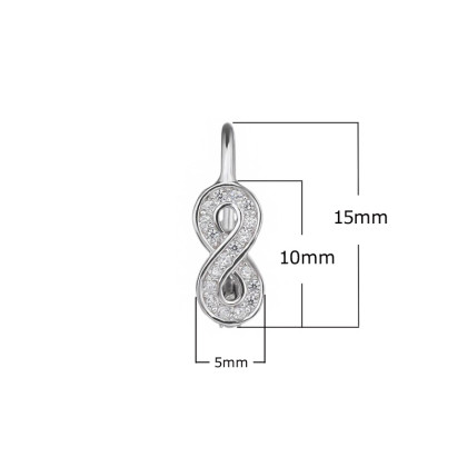 Stříbrné náušnice se zirkony nekonečno 30956005