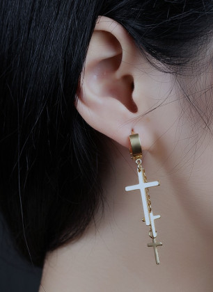 Visací náušnice s křížky SEGE423