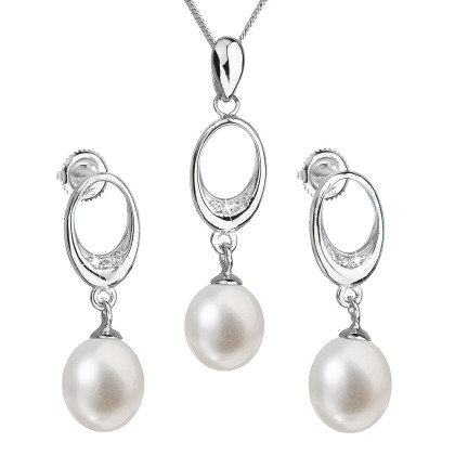 Souprava stříbrných perlových šperků 29040.1