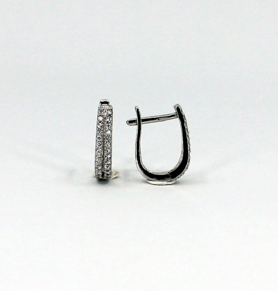 Visací stříbrné náušnice se zirkony 306059002