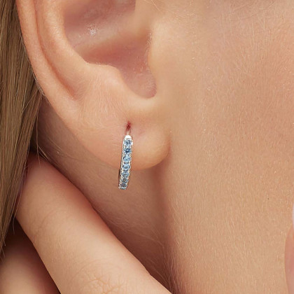 Stříbrná náušnice se zirkony Brosway Fancy Freedom Blue FFB81
