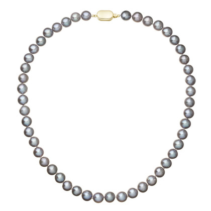 Perlový náhrdelník z říčních perel 922028.3/9269A grey