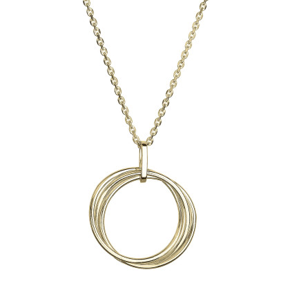 Stříbrný pozlacený náhrdelník 62001