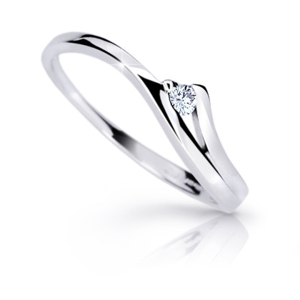Prsten z bílého zlata s briliantem Z6818-1718