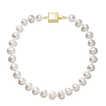 Perlový náramek z říčních perel  923001.1/9268A bílý