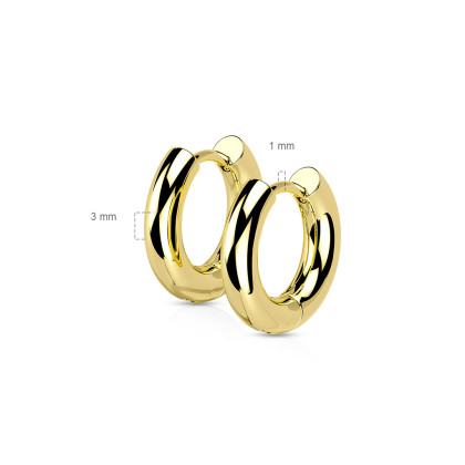 Ocelové náušnice kroužky 0483-8