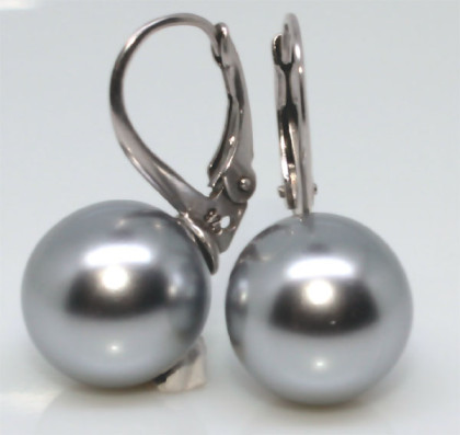 Dámské stříbrné náušnice s perlou 304192