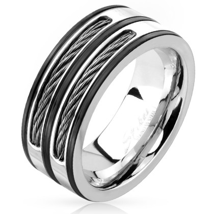 Ocelový prsten pro muže 4604