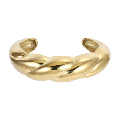 Pozlacený náramek bangle z chirurgické oceli MBSG25GD