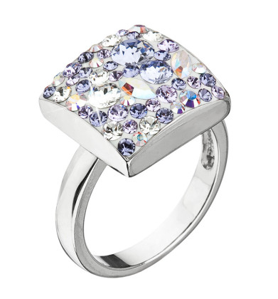 Prsten s krystalky Swarovski 35045.3 violet