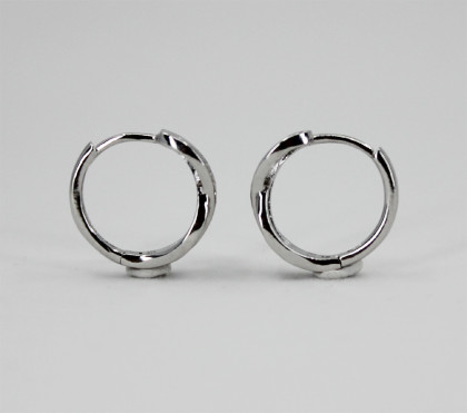 Kruhové náušnice stříbro se zirkony 312715001