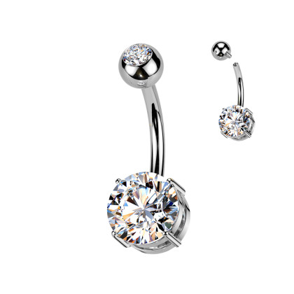 Titanový piercing do břicha SETIN60ST-CZ