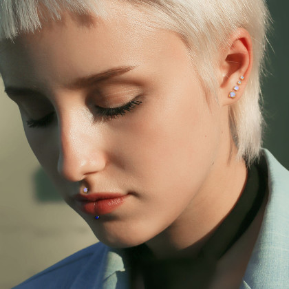 Titanový piercing s opálem SET23LI7