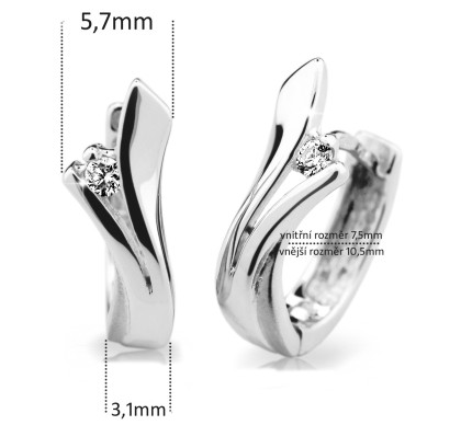 Diamantové náušnice z bílého zlata DZ6434-1795-80-00-X-2