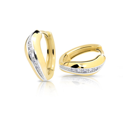 Diamantové náušnice zlaté kroužky DZ6479-2132-80-00-X-1