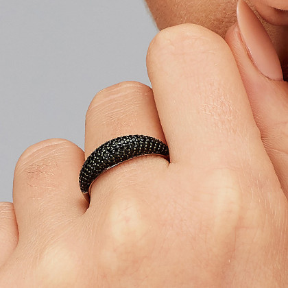 Dámský stříbrný prstýnek Brosway Fancy Mistery Black FMB125