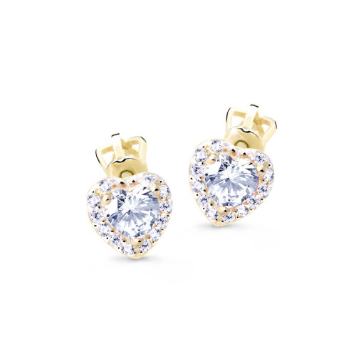 Zlaté náušnice na šroubek Z8015Z-White