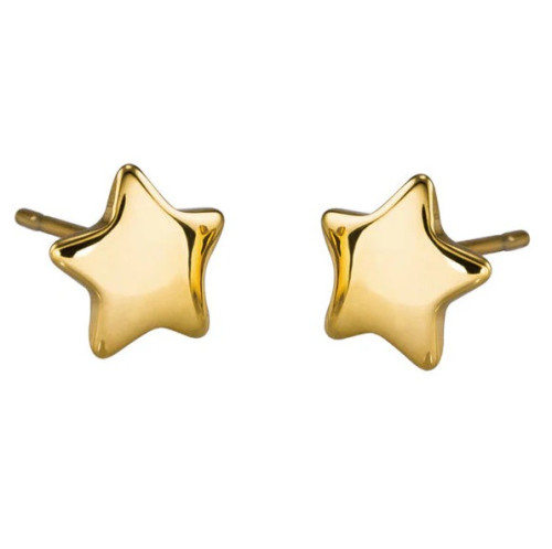 Zlaté náušnice pecky z chirurgické oceli ESS301GD