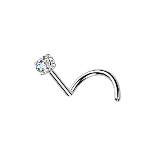 Titanový piercing do nosu s Moissanitem SEMTINO04ST