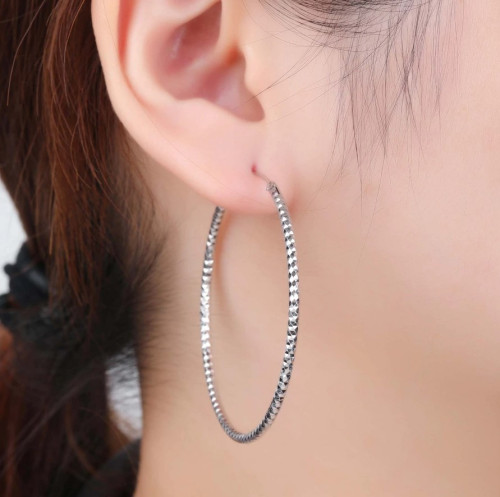 Náušnice kruhy stříbro 304343011