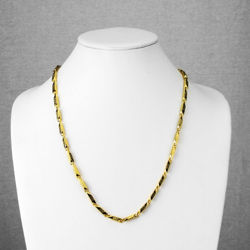 Zlatý náhrdelník z oceli 1386