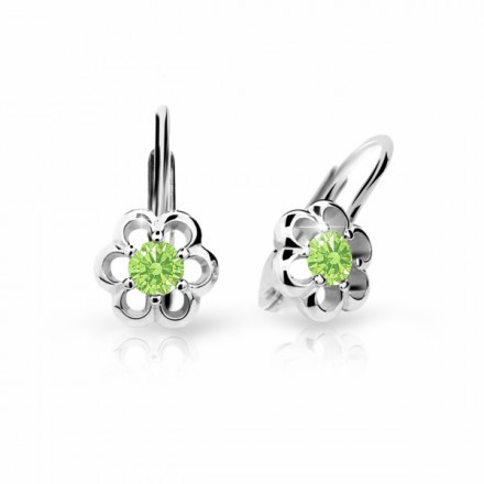 Dívčí náušnice Cutie C1947B-kl-Peridot Green