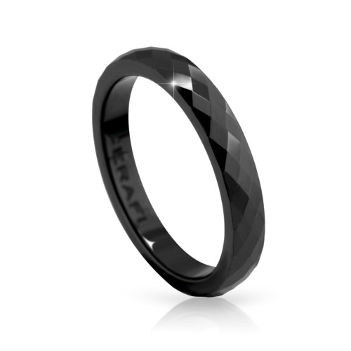 Elegantní keramický prsten Cerafi Cava Nero 112