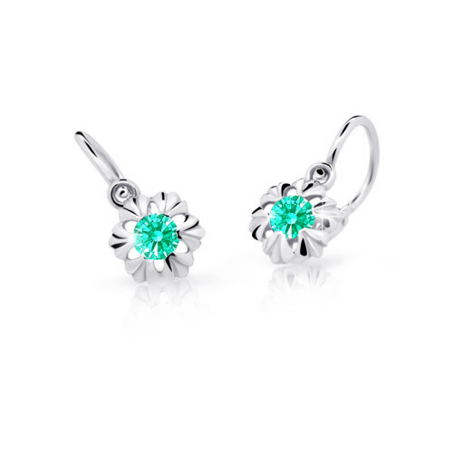 Dětské náušnice z bílého zlata C2213B-Mint Green