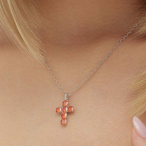 Přívěsek křížek na řetízek Brosway Fancy Orange FVO03