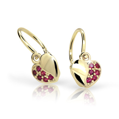 Náušnice dětské Cutie Jewellery C2160Z Ruby Dark