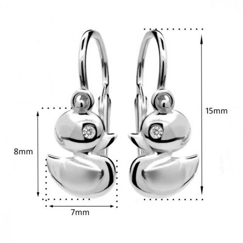 Dětské náušnice zlaté káčátka C1954B