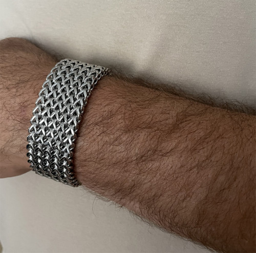 Pánský náramek z chirurgické oceli WJHB705