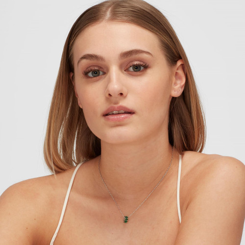 Dámský stříbrný přívěsek korálek Brosway Fancy Life Green FLG01