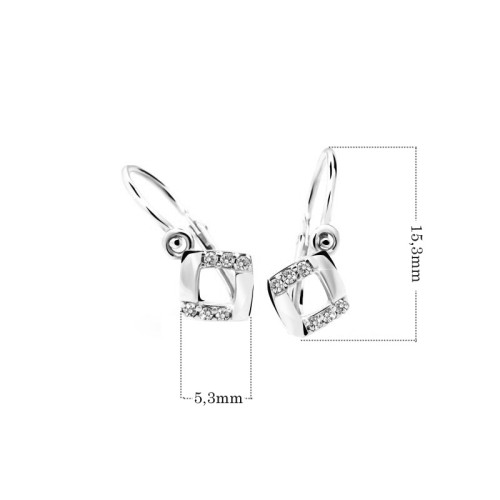 Dětské náušnice z bílého zlata C2268B
