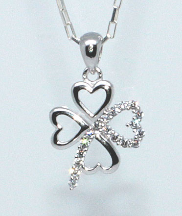 Přívěsek stříbrný čtyřlístek 306283