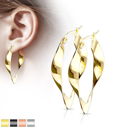 Ocelové náušnice pro ženy 3546-gold