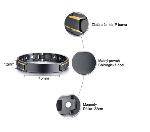 Ocelový náramek na ruku JCFSBRM124