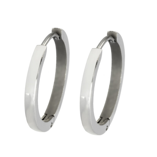 Náušnice větší kroužky z chirurgické oceli MESS23