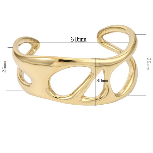 Náramek bangle z pozlacené oceli MBSG31GD