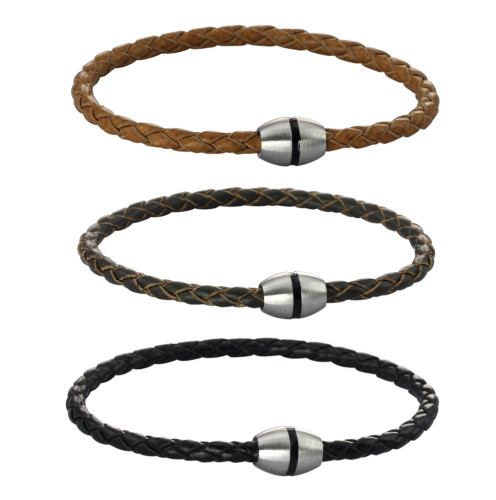 Pánské kožené náramky s magnetickým zapínáním BSS362