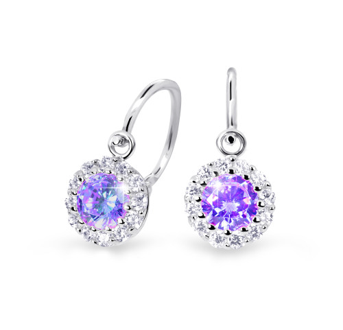Zlaté dětské náušnice Cutie Jewellery C2745B-Ametyst