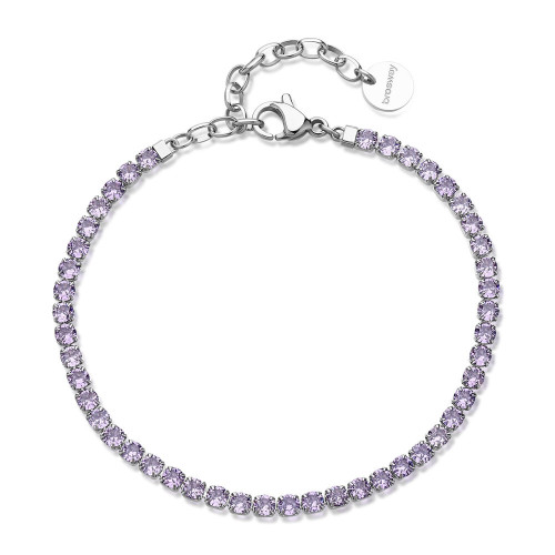 Moderní ocelový náramek se zirkony Brosway Desideri BEI103