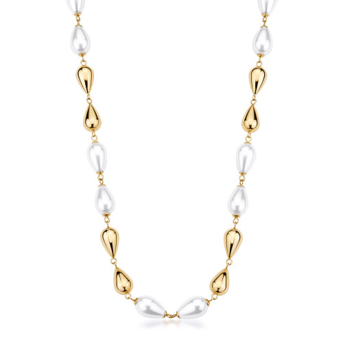 Elegantní pozlacený náhrdelník z chirurgické oceli Brosway PERFECT BPC71
