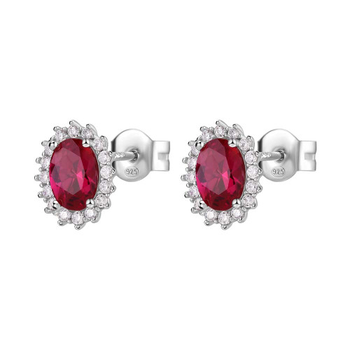 Stříbrné náušnice se zirkony Brosway Fancy Passion Ruby FPR15