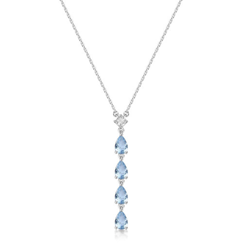 Stříbrný náhrdelník Brosway Fancy Cloud Light Blue FCL110